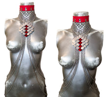 Faux Leather Collar with Scales & Optional Spikes