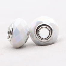 Stainless Steel & Glass Rondell Necklace: 1 Beads