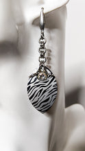 Crystal Scale Earrings: Zebra Etched