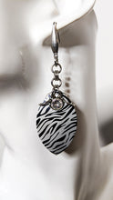 Crystal Scale Earrings: Zebra Etched