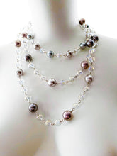Multi-Gem Statement Necklace with Shell Pearls